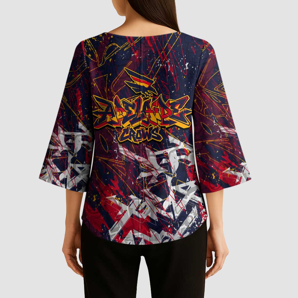 Adelaide Crows Kimono Sleeve Blouse Street Art Urban Graffiti Football