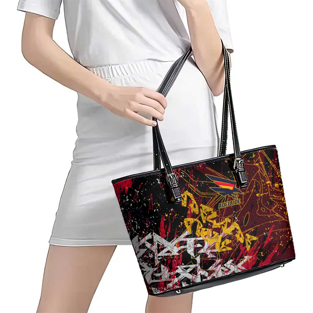 Adelaide Crows Leather Tote Bag Street Art Urban Graffiti Football