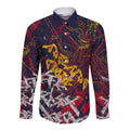 Adelaide Crows Long Sleeve Button Shirt Street Art Urban Graffiti Football