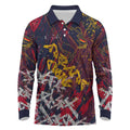 Adelaide Crows Long Sleeve Polo Shirt Street Art Urban Graffiti Football