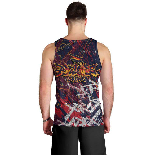 Adelaide Crows Men Tank Top Street Art Urban Graffiti Football