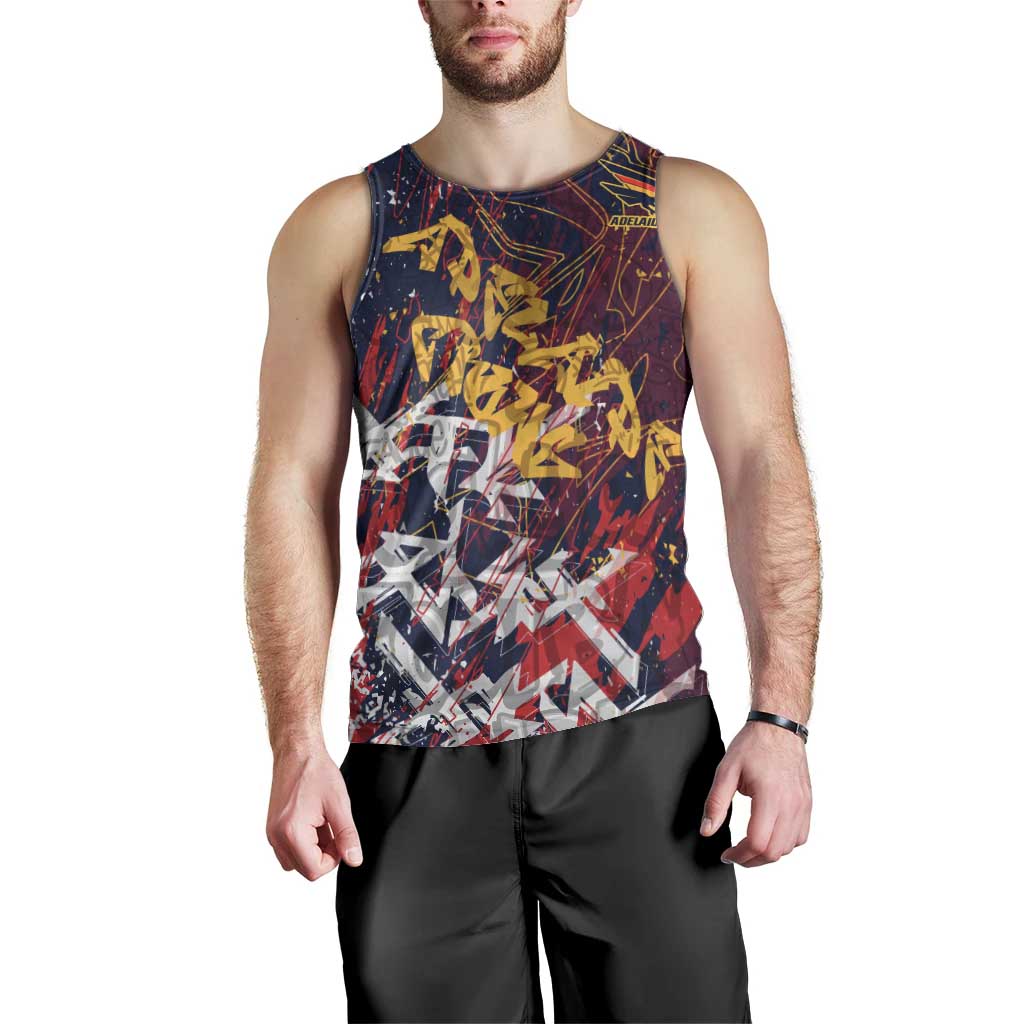Adelaide Crows Men Tank Top Street Art Urban Graffiti Football