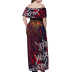 Adelaide Crows Off Shoulder Maxi Dress Street Art Urban Graffiti Football