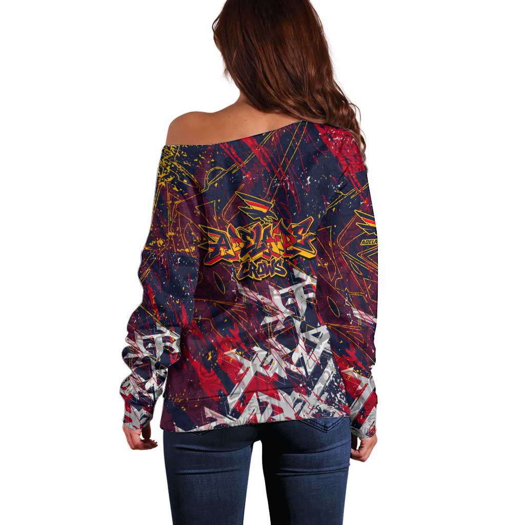 Adelaide Crows Off Shoulder Sweater Street Art Urban Graffiti Football