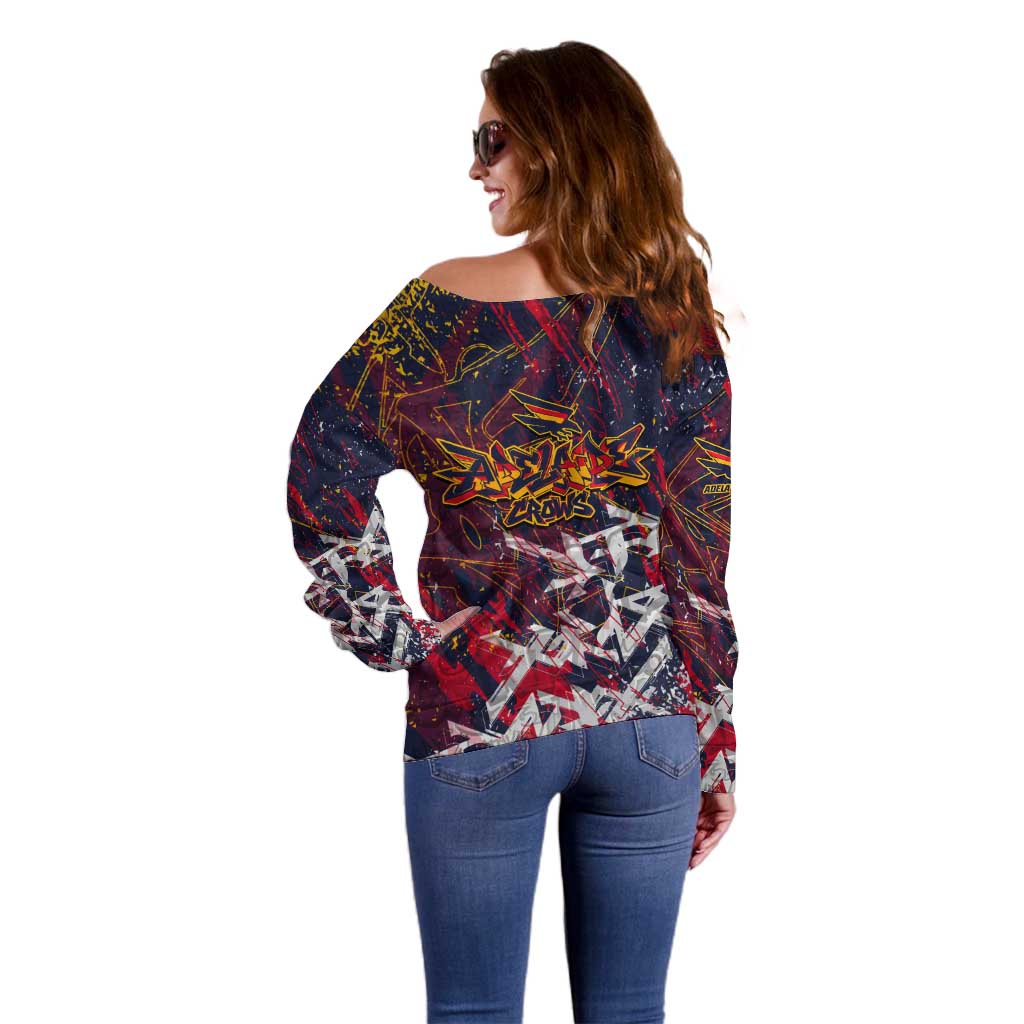 Adelaide Crows Off Shoulder Sweater Street Art Urban Graffiti Football