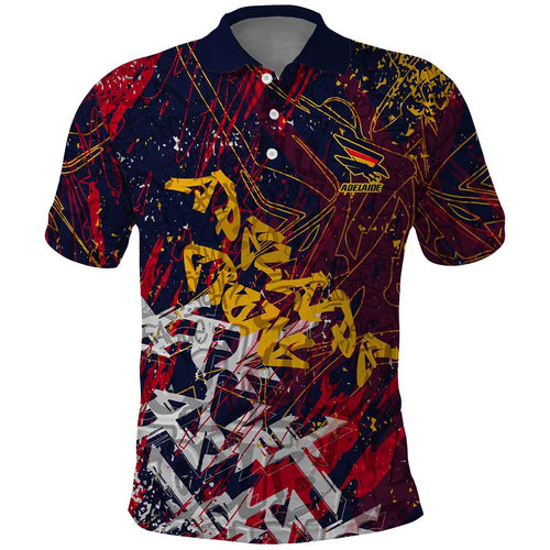 Adelaide Crows Polo Shirt Street Art Urban Graffiti Football