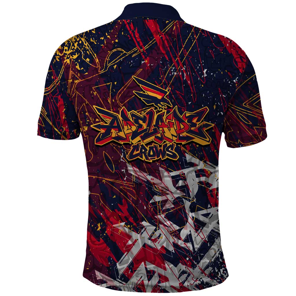 Adelaide Crows Polo Shirt Street Art Urban Graffiti Football