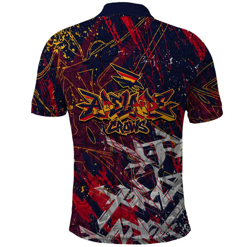 Adelaide Crows Polo Shirt Street Art Urban Graffiti Football