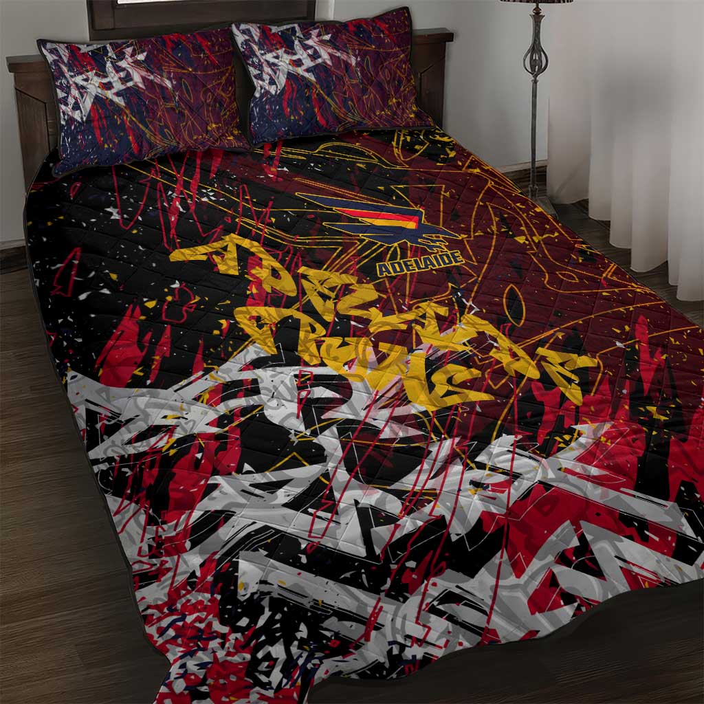 Adelaide Crows Quilt Bed Set Street Art Urban Graffiti Football
