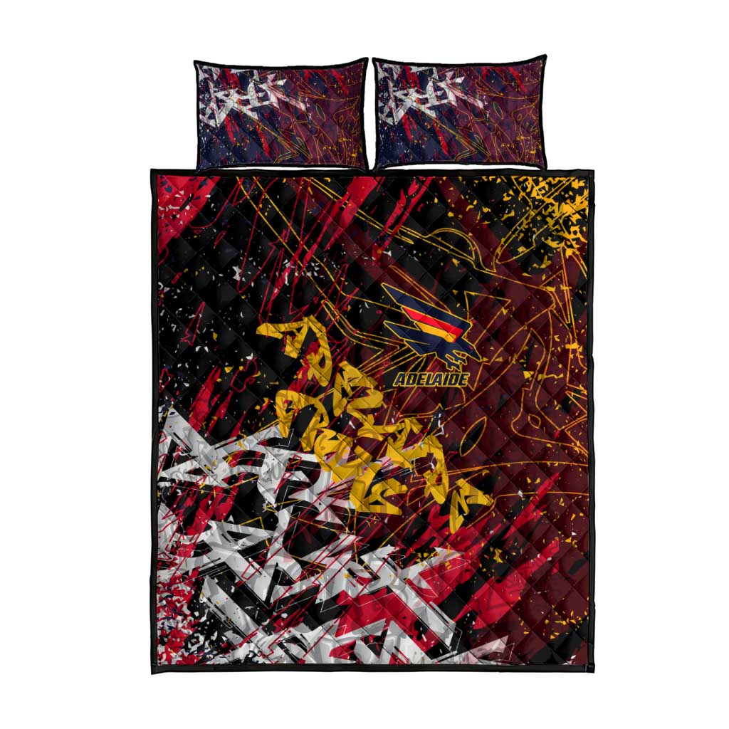 Adelaide Crows Quilt Bed Set Street Art Urban Graffiti Football