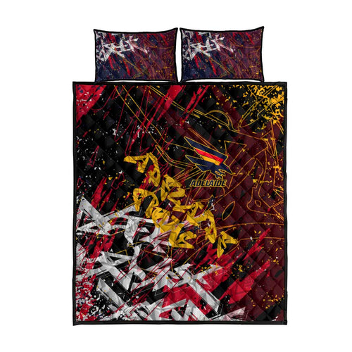Adelaide Crows Quilt Bed Set Street Art Urban Graffiti Football