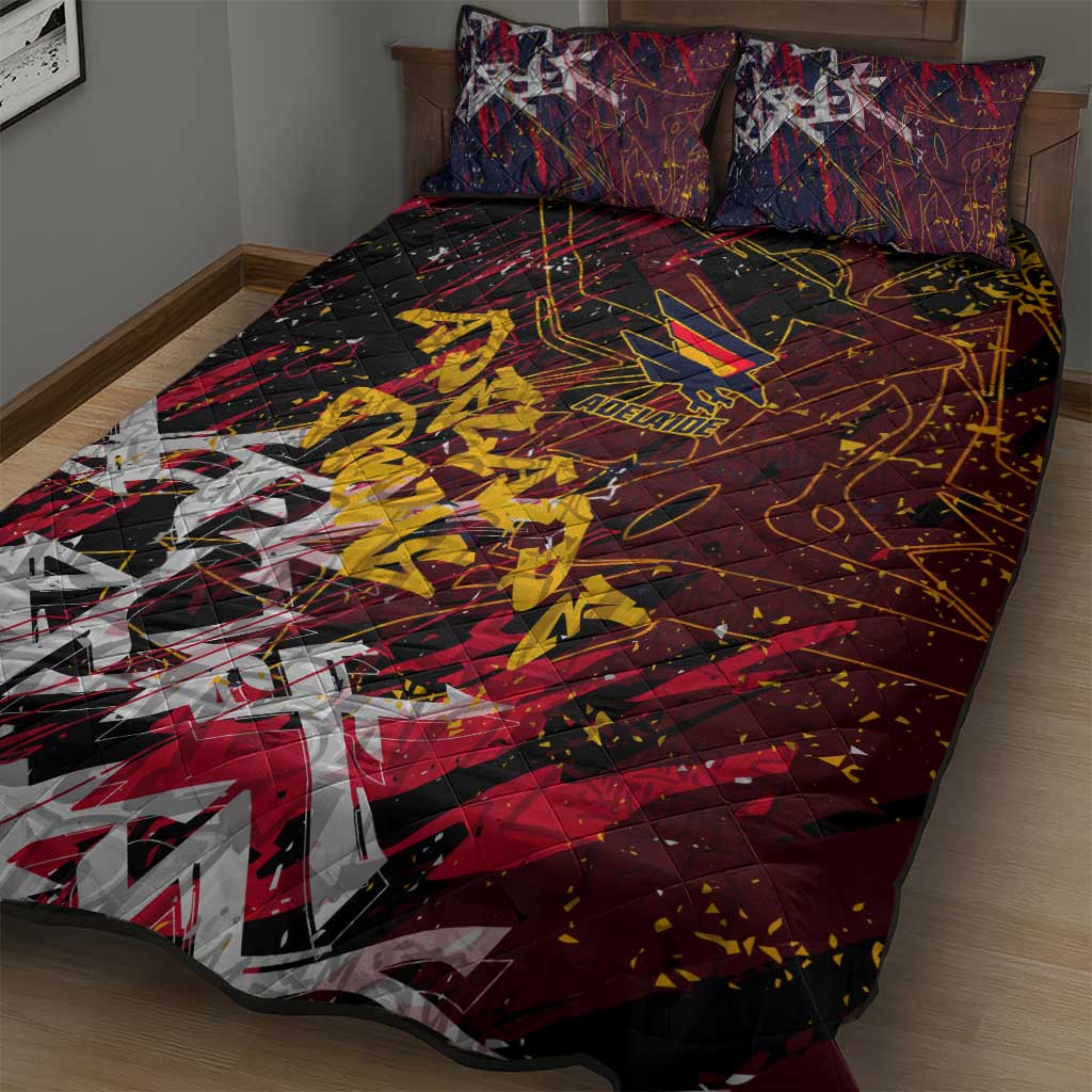 Adelaide Crows Quilt Bed Set Street Art Urban Graffiti Football