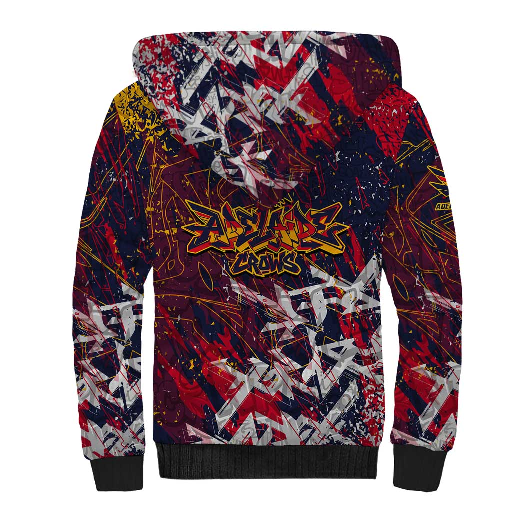 Adelaide Crows Sherpa Hoodie Street Art Urban Graffiti Football
