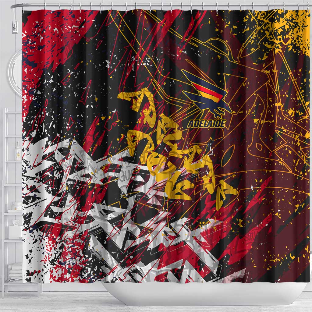 Adelaide Crows Shower Curtain Street Art Urban Graffiti Football