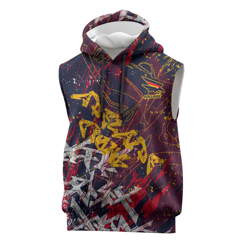 Adelaide Crows Sleeveless Hoodie Street Art Urban Graffiti Football