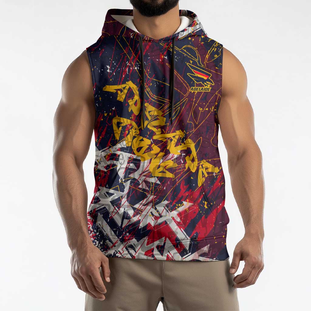 Adelaide Crows Sleeveless Hoodie Street Art Urban Graffiti Football
