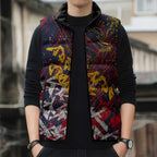 Adelaide Crows Sleeveless Puffer Jacket Street Art Urban Graffiti Football