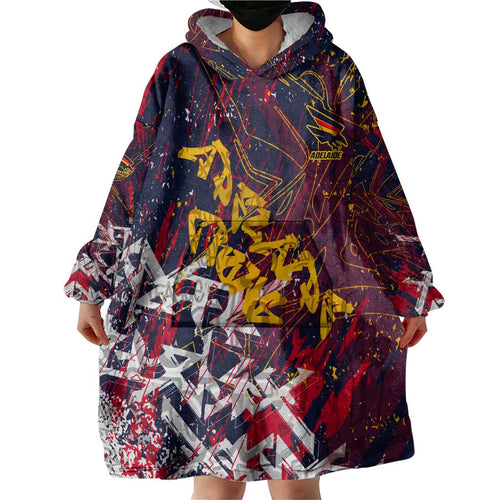 Adelaide Crows Wearable Blanket Hoodie Street Art Urban Graffiti Football