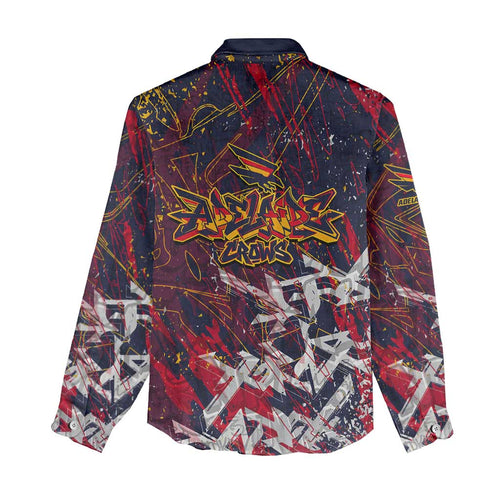 Adelaide Crows Women Casual Shirt Street Art Urban Graffiti Football