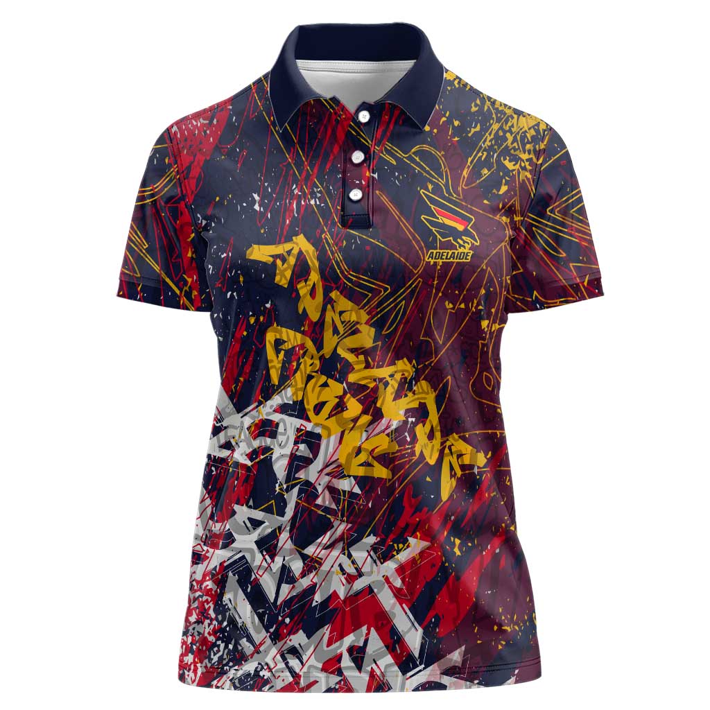 Adelaide Crows Women Polo Shirt Street Art Urban Graffiti Football