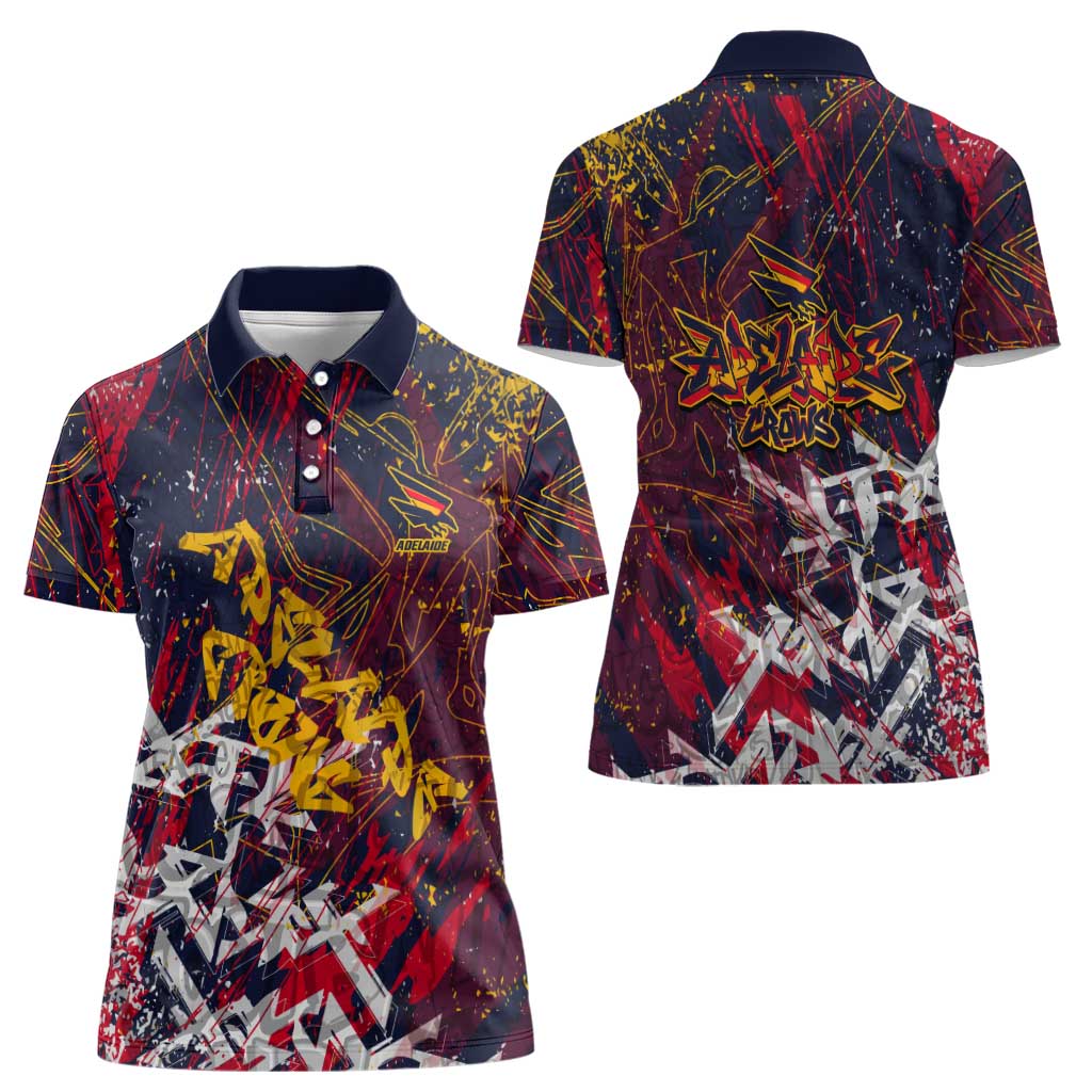 Adelaide Crows Women Polo Shirt Street Art Urban Graffiti Football
