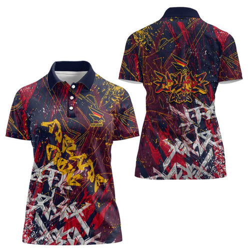 Adelaide Crows Women Polo Shirt Street Art Urban Graffiti Football