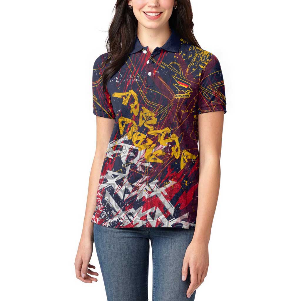 Adelaide Crows Women Polo Shirt Street Art Urban Graffiti Football