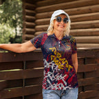 Adelaide Crows Women Polo Shirt Street Art Urban Graffiti Football