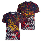 Adelaide Crows Women V-Neck T-Shirt Street Art Urban Graffiti Football