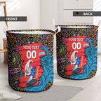 Personalized Adelaide Strikers Laundry Basket Hippie Psychedelic Pattern Vibrant Mandala Art Style