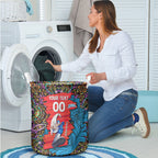 Personalized Adelaide Strikers Laundry Basket Hippie Psychedelic Pattern Vibrant Mandala Art Style