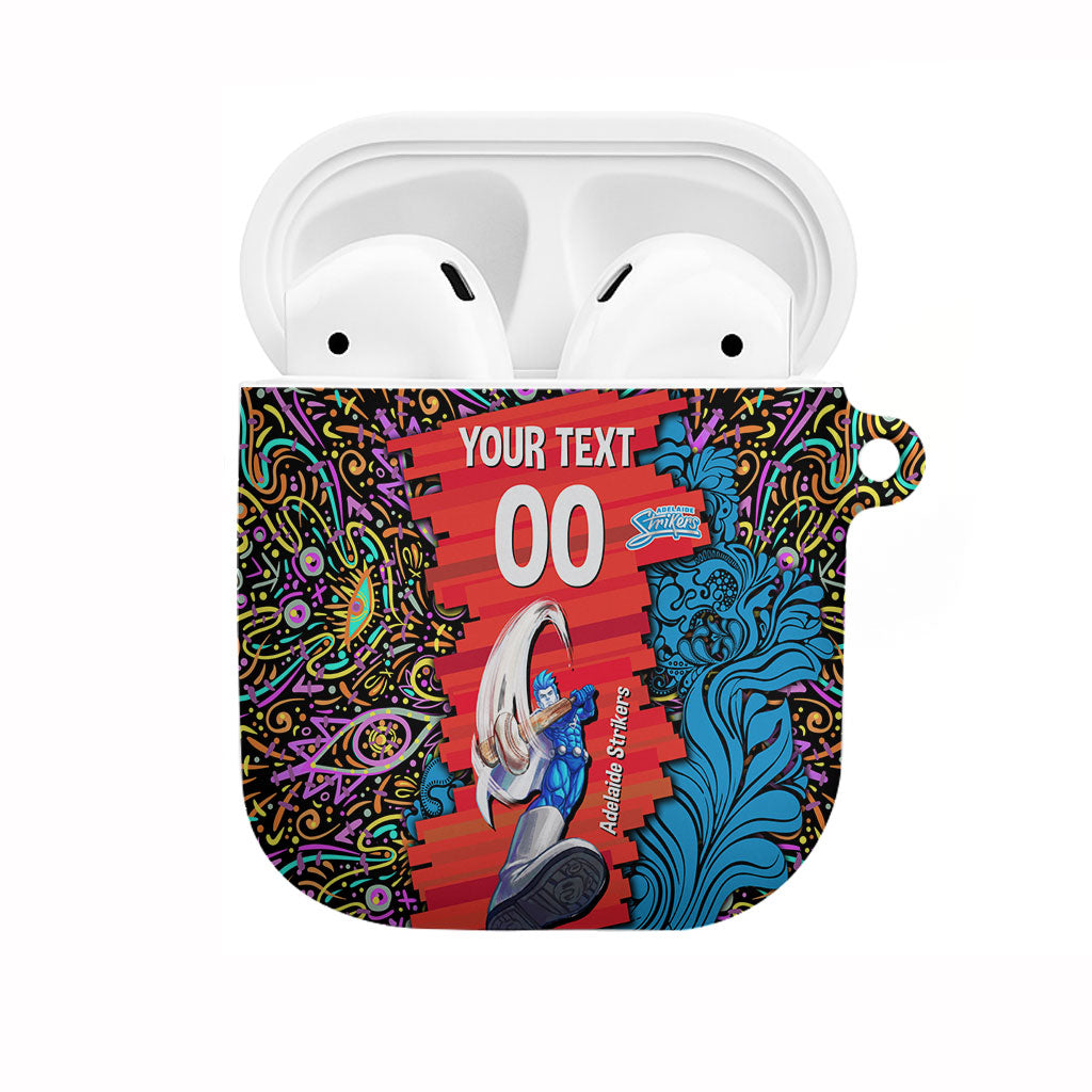 Personalized Adelaide Strikers AirPods Case Hippie Psychedelic Pattern Vibrant Mandala Art Style