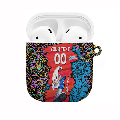Personalized Adelaide Strikers AirPods Case Hippie Psychedelic Pattern Vibrant Mandala Art Style