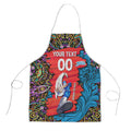 Personalized Adelaide Strikers Apron Hippie Psychedelic Pattern Vibrant Mandala Art Style