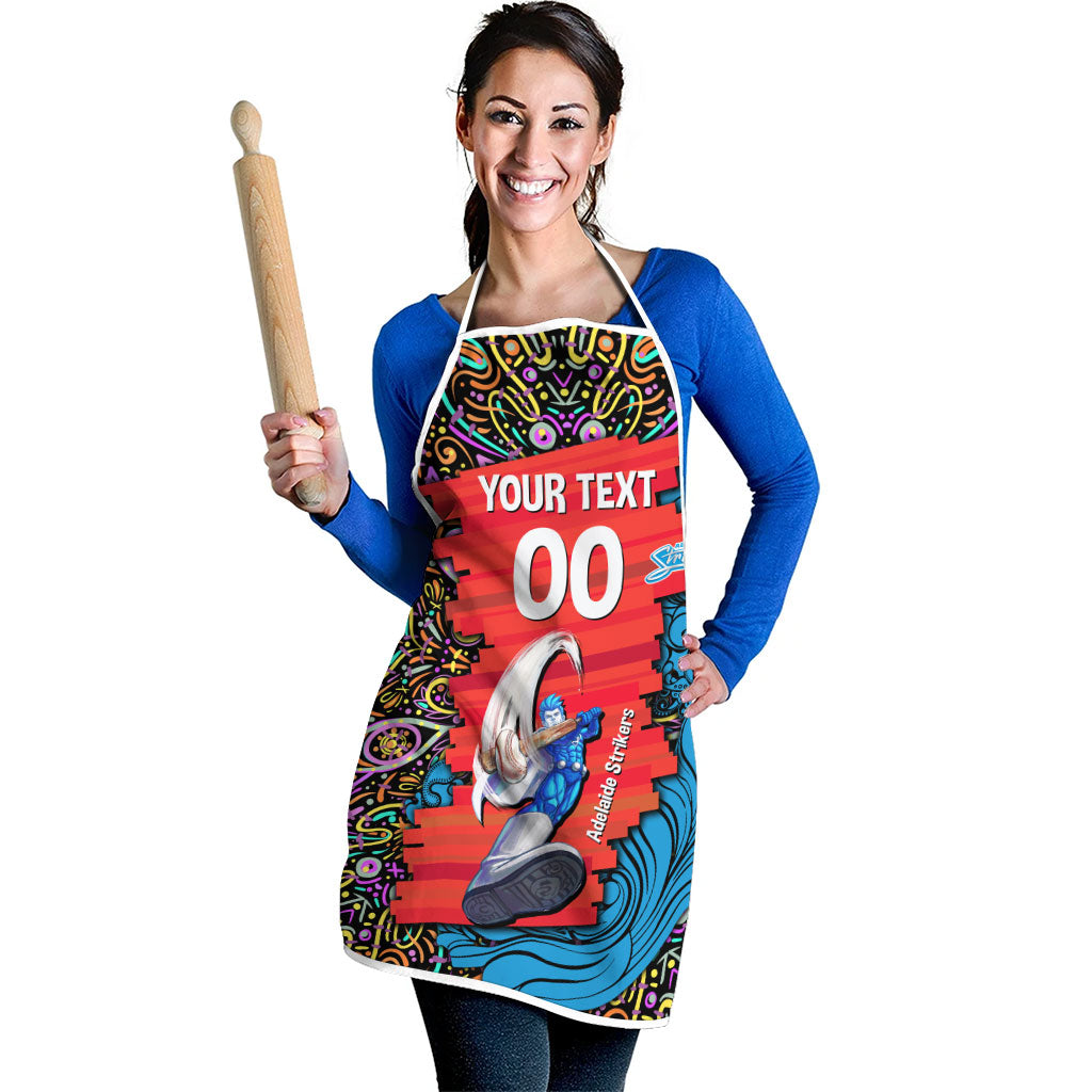 Personalized Adelaide Strikers Apron Hippie Psychedelic Pattern Vibrant Mandala Art Style