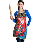 Personalized Adelaide Strikers Apron Hippie Psychedelic Pattern Vibrant Mandala Art Style