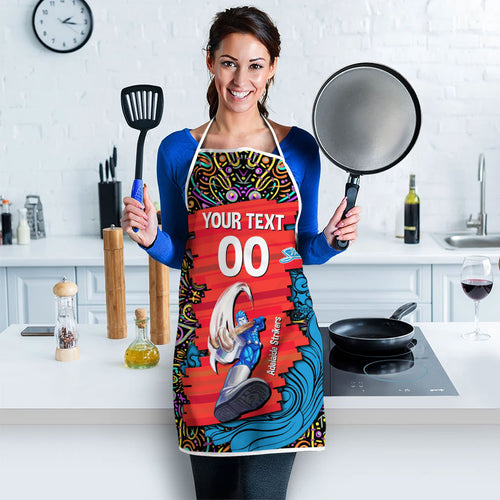Personalized Adelaide Strikers Apron Hippie Psychedelic Pattern Vibrant Mandala Art Style