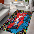 Personalized Adelaide Strikers Area Rug Hippie Psychedelic Pattern Vibrant Mandala Art Style