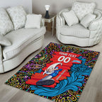Personalized Adelaide Strikers Area Rug Hippie Psychedelic Pattern Vibrant Mandala Art Style