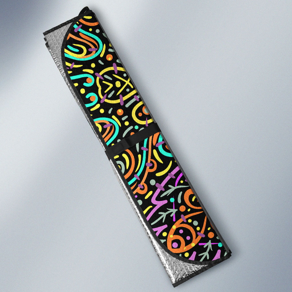 Personalized Adelaide Strikers Auto Sun Shade Hippie Psychedelic Pattern Vibrant Mandala Art Style