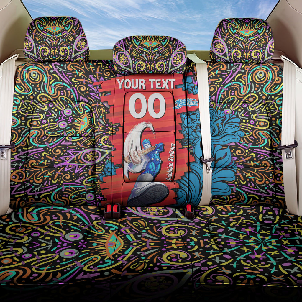 Personalized Adelaide Strikers Back Car Seat Cover Hippie Psychedelic Pattern Vibrant Mandala Art Style