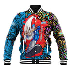 Personalized Adelaide Strikers Baseball Jacket Hippie Psychedelic Pattern Vibrant Mandala Art Style