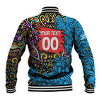 Personalized Adelaide Strikers Baseball Jacket Hippie Psychedelic Pattern Vibrant Mandala Art Style
