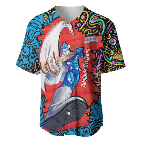Personalized Adelaide Strikers Baseball Jersey Hippie Psychedelic Pattern Vibrant Mandala Art Style