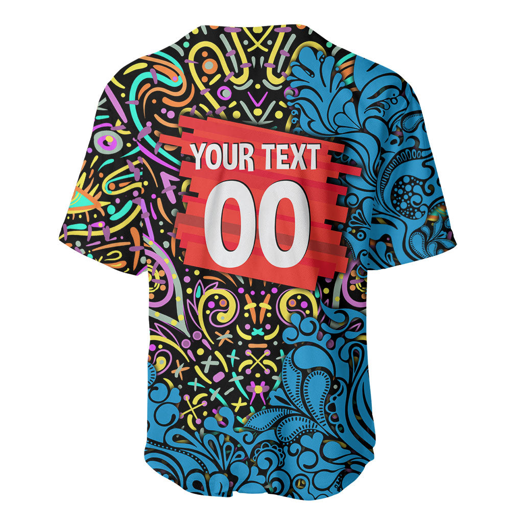 Personalized Adelaide Strikers Baseball Jersey Hippie Psychedelic Pattern Vibrant Mandala Art Style