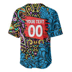 Personalized Adelaide Strikers Baseball Jersey Hippie Psychedelic Pattern Vibrant Mandala Art Style