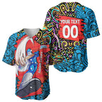 Personalized Adelaide Strikers Baseball Jersey Hippie Psychedelic Pattern Vibrant Mandala Art Style