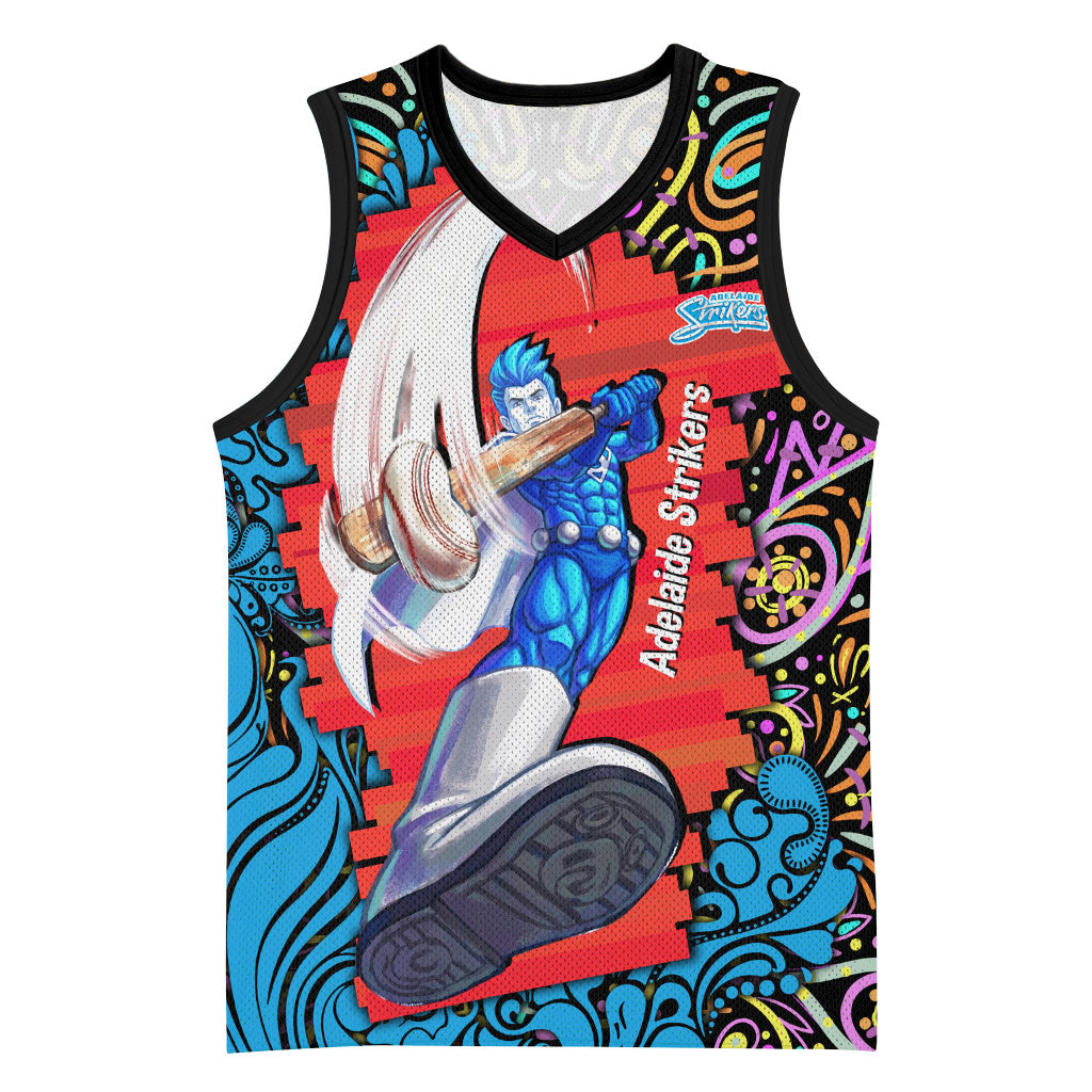 Personalized Adelaide Strikers Basketball Jersey Hippie Psychedelic Pattern Vibrant Mandala Art Style