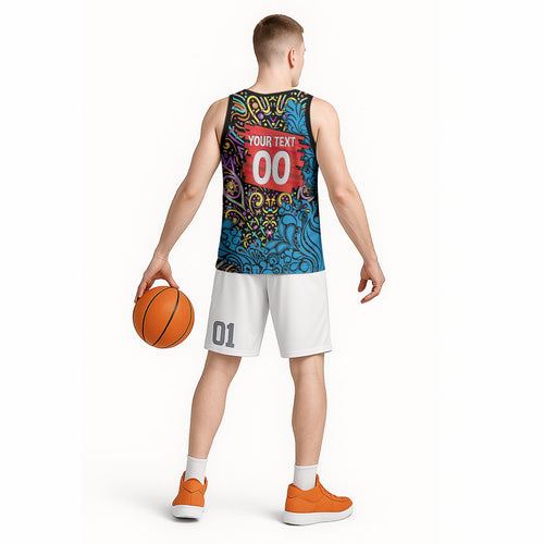 Personalized Adelaide Strikers Basketball Jersey Hippie Psychedelic Pattern Vibrant Mandala Art Style