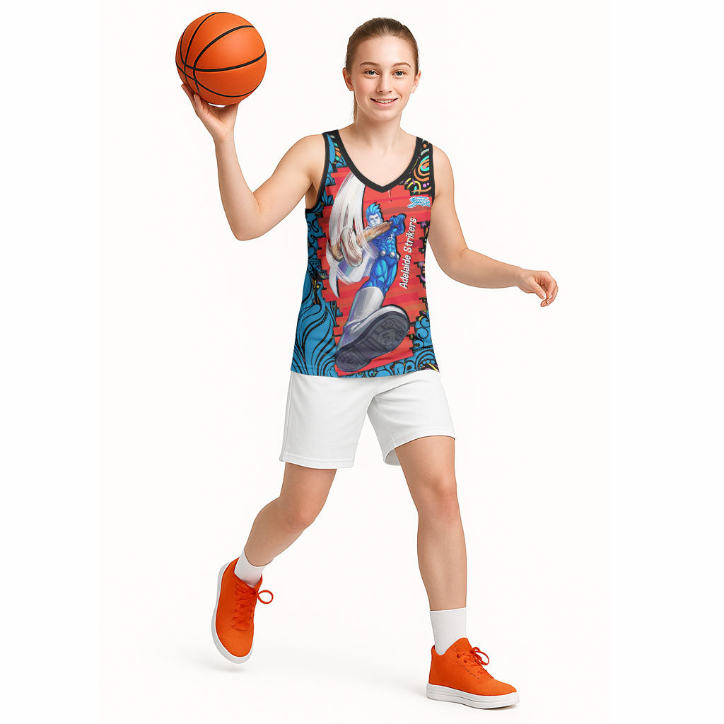 Personalized Adelaide Strikers Basketball Jersey Hippie Psychedelic Pattern Vibrant Mandala Art Style
